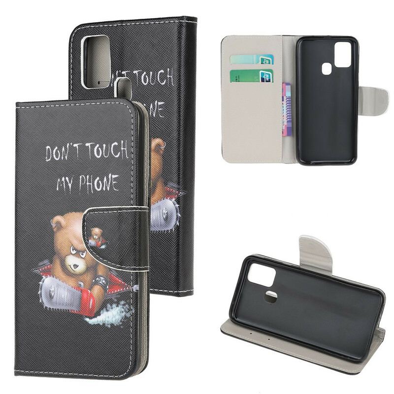 Capa Flip Para OnePlus Nord N100 Urso Perigoso