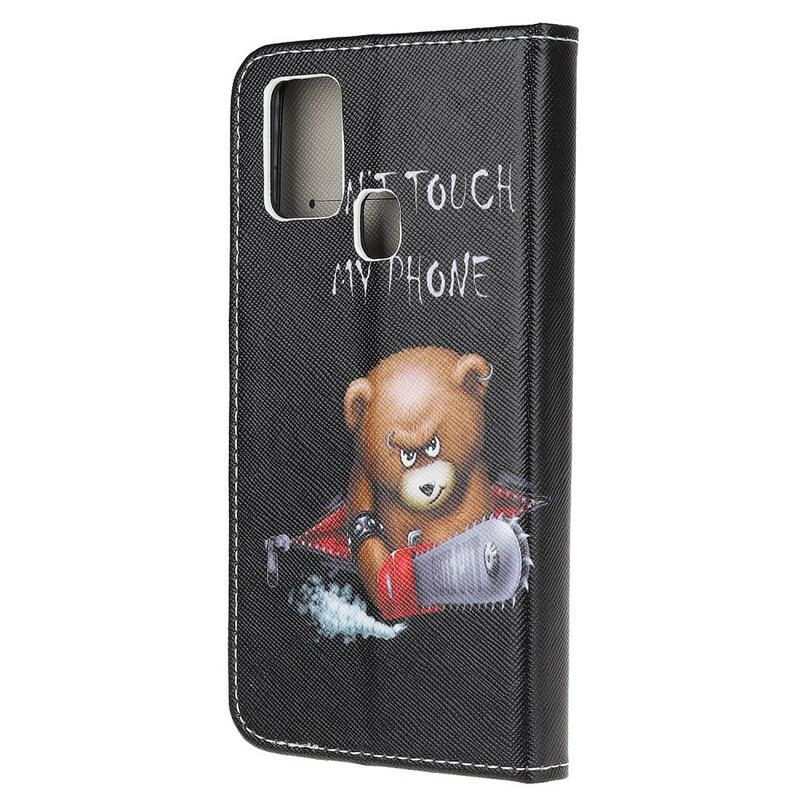 Capa Flip Para OnePlus Nord N100 Urso Perigoso