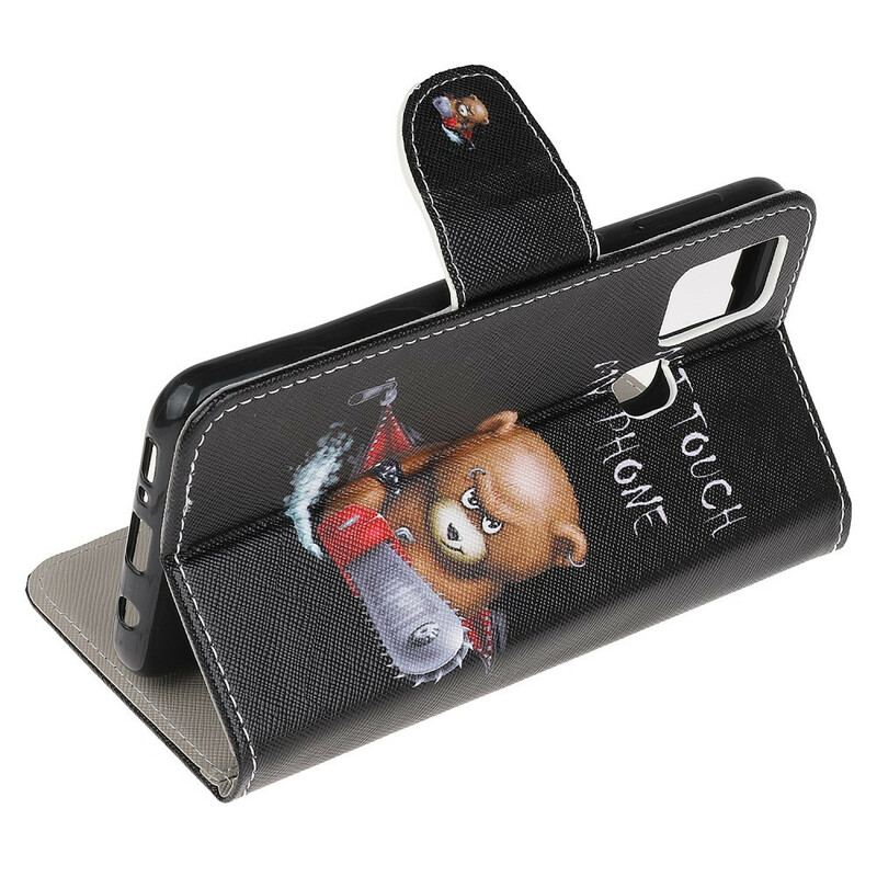 Capa Flip Para OnePlus Nord N100 Urso Perigoso