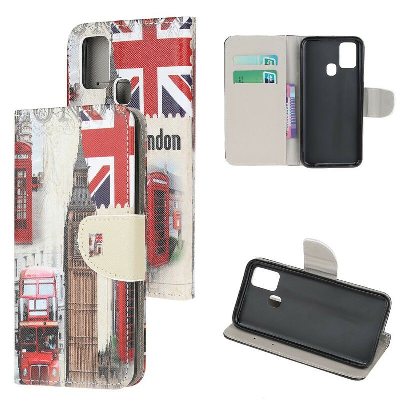 Capa Folio Para OnePlus Nord N100 Vida Em Londres