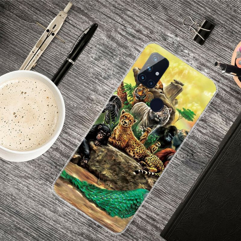 Capa Para OnePlus Nord N100 Animais Do Safári