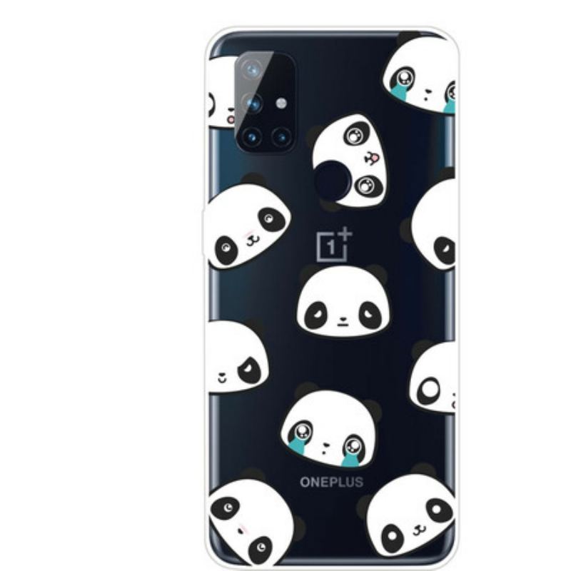 Capa Para OnePlus Nord N100 Pandas Sentimentais