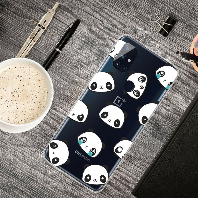 Capa Para OnePlus Nord N100 Pandas Sentimentais