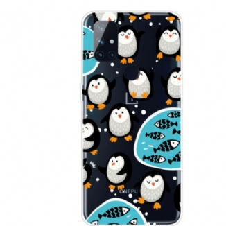 Capa Para OnePlus Nord N100 Pinguins E Peixes