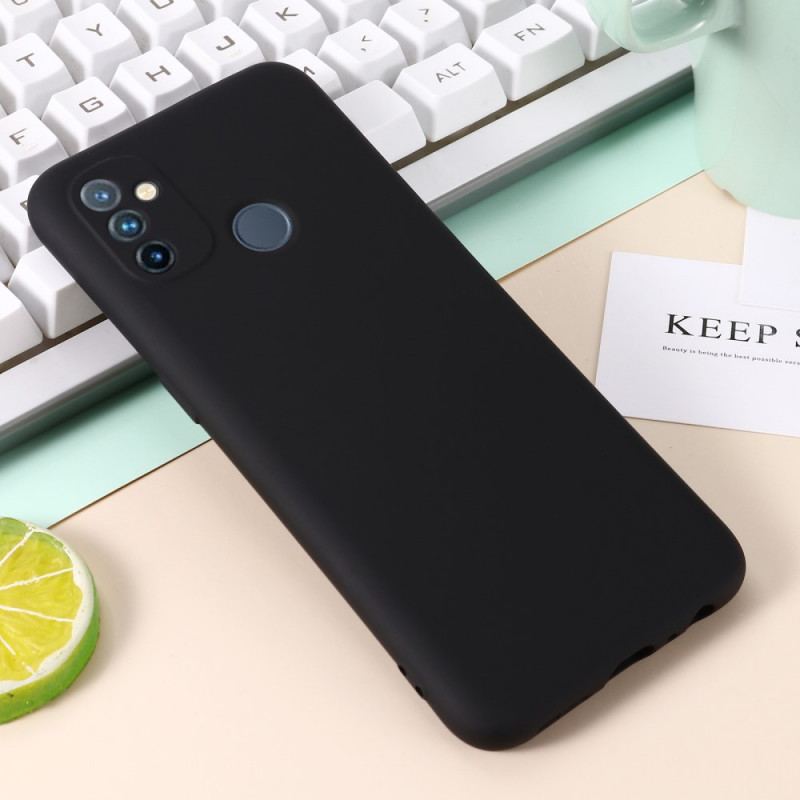 Capa Para OnePlus Nord N100 Silicone Líquido Com Cordão