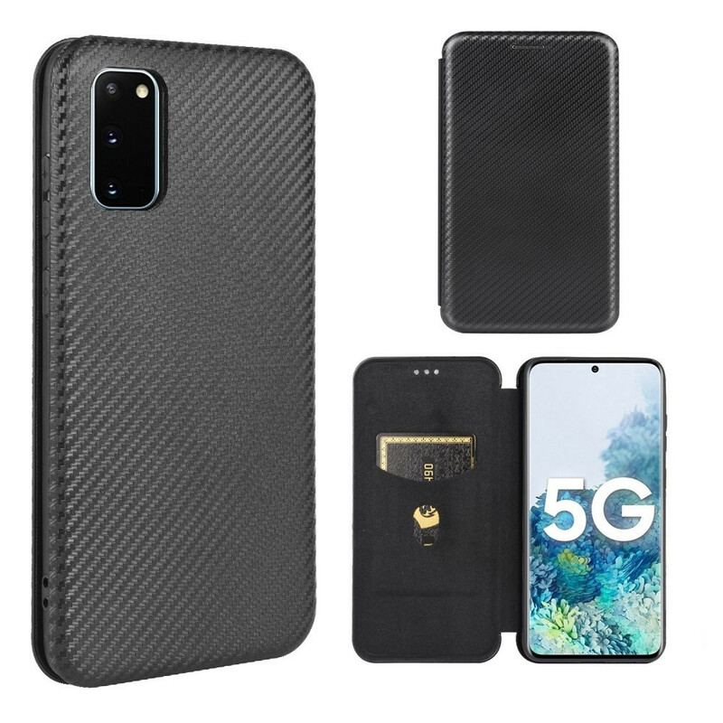 Capa De Celular Para Samsung Galaxy S20 FE Flip Fibra De Carbono