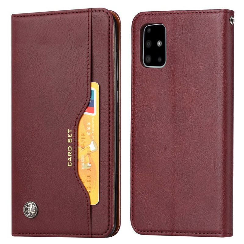 Capa De Celular Para Samsung Galaxy S20 FE Flip Titular De Cartão De Couro Sintético