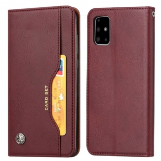 Capa De Celular Para Samsung Galaxy S20 FE Flip Titular De Cartão De Couro Sintético