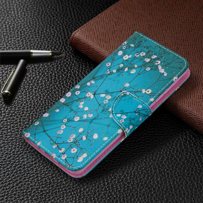 Capa De Couro Para Samsung Galaxy S20 FE Árvore Florida