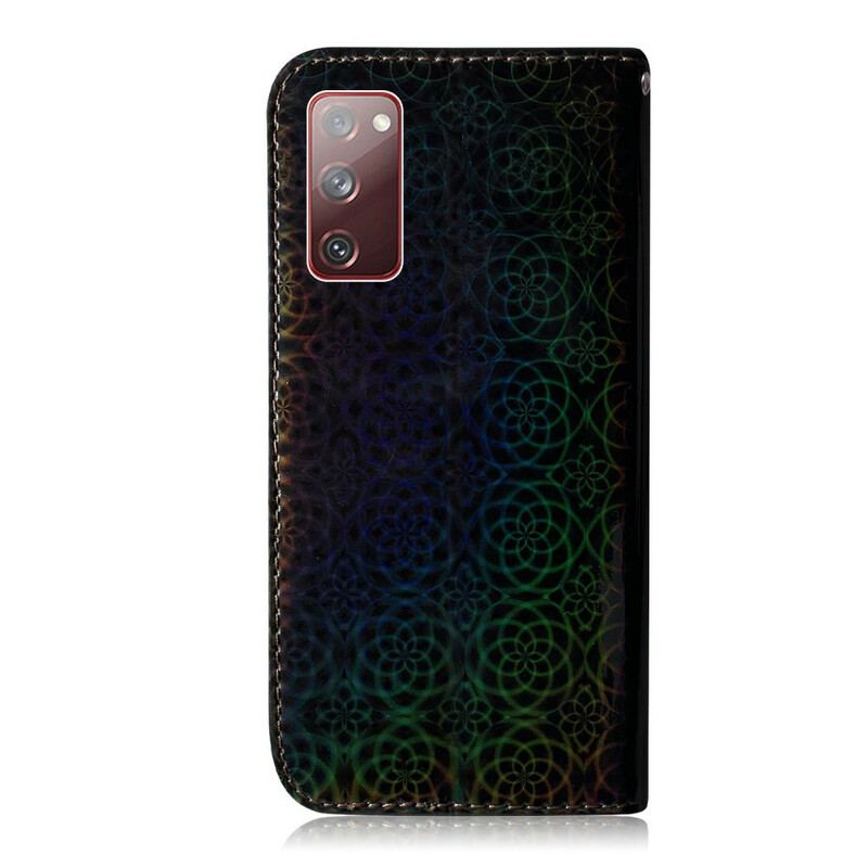 Capa De Couro Para Samsung Galaxy S20 FE Cor Pura