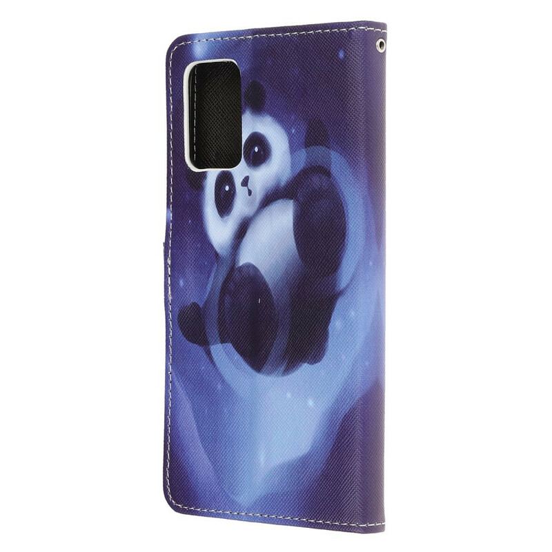 Capa De Couro Para Samsung Galaxy S20 FE Espaço Panda