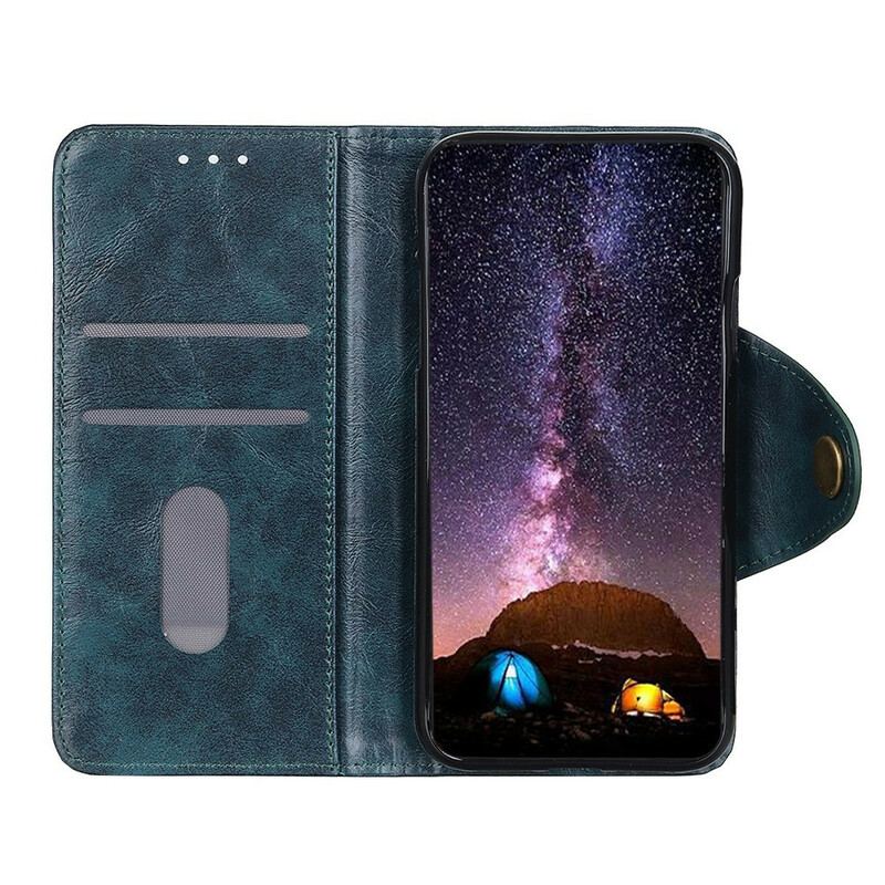 Capa De Couro Para Samsung Galaxy S20 FE Imitação De Couro Brilhante Khazneh