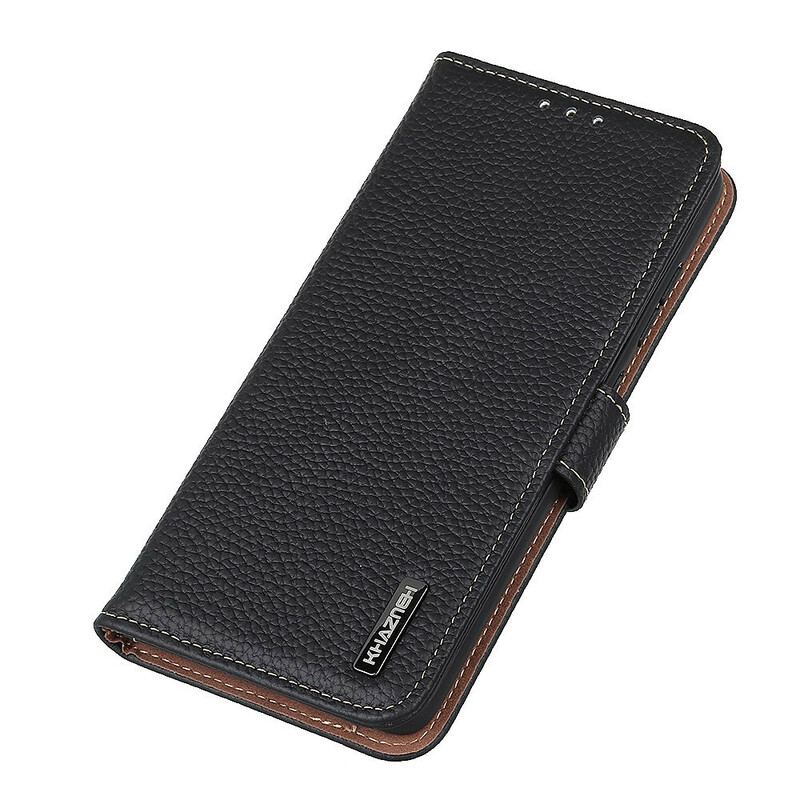 Capa De Couro Para Samsung Galaxy S20 FE Khazneh Lichia Couro