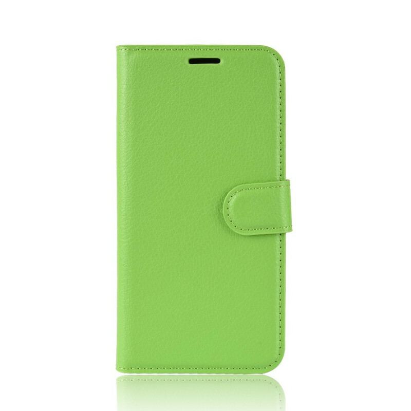 Capa De Couro Para Samsung Galaxy S20 FE Couro Sintético De Lichia Clássico