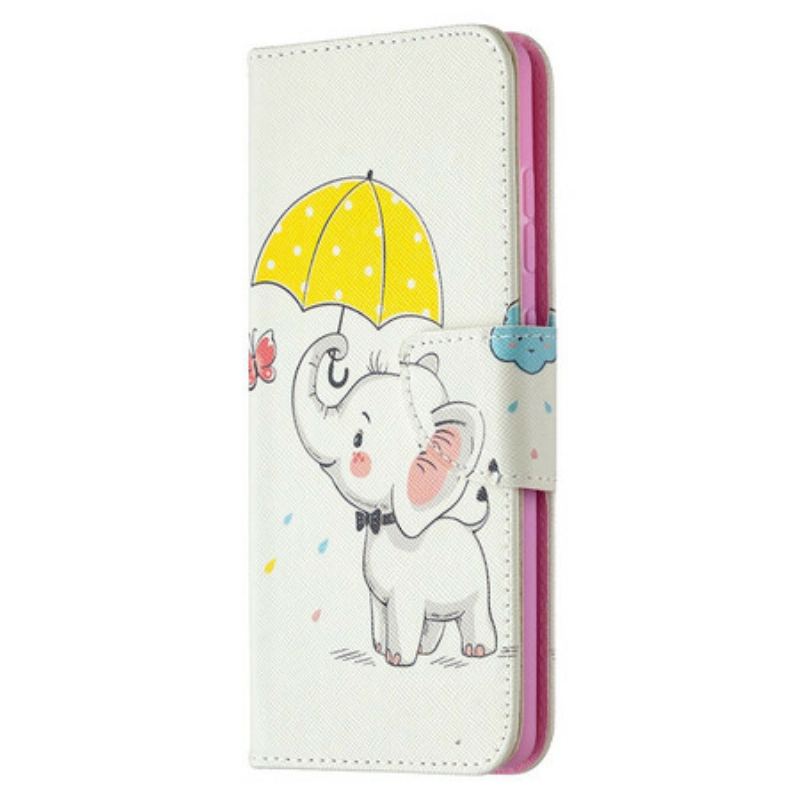 Capa Em Pele Para Samsung Galaxy S20 FE Elefante Bébé