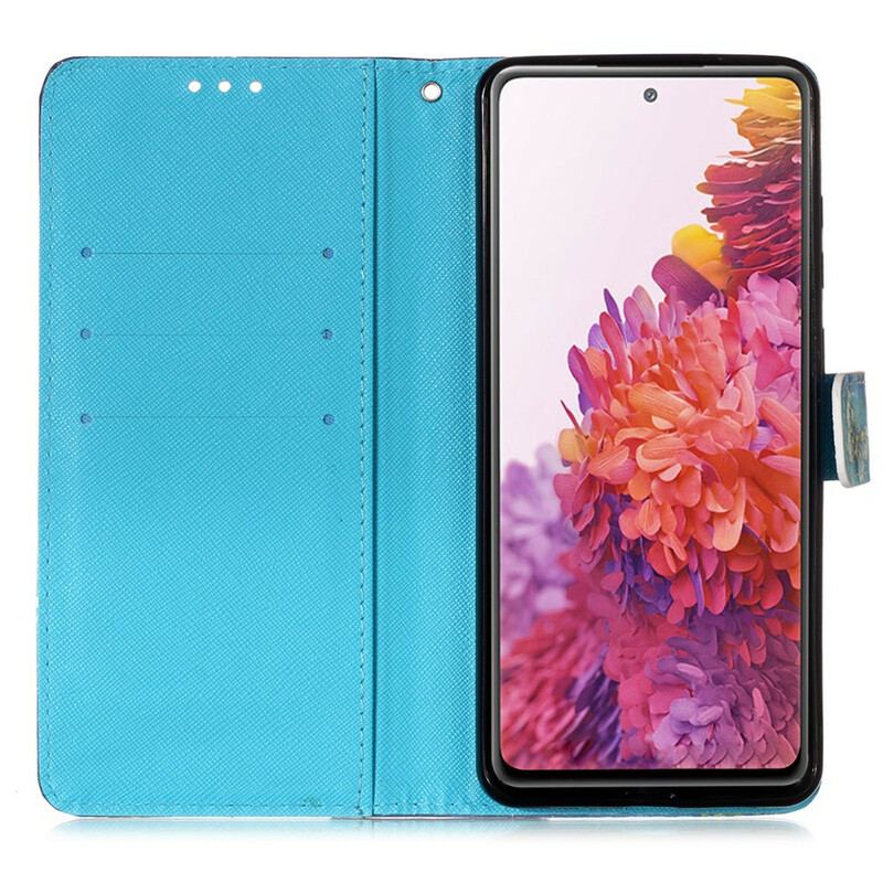 Capa Flip Para Samsung Galaxy S20 FE Apanhador De Sonhos Aquarela