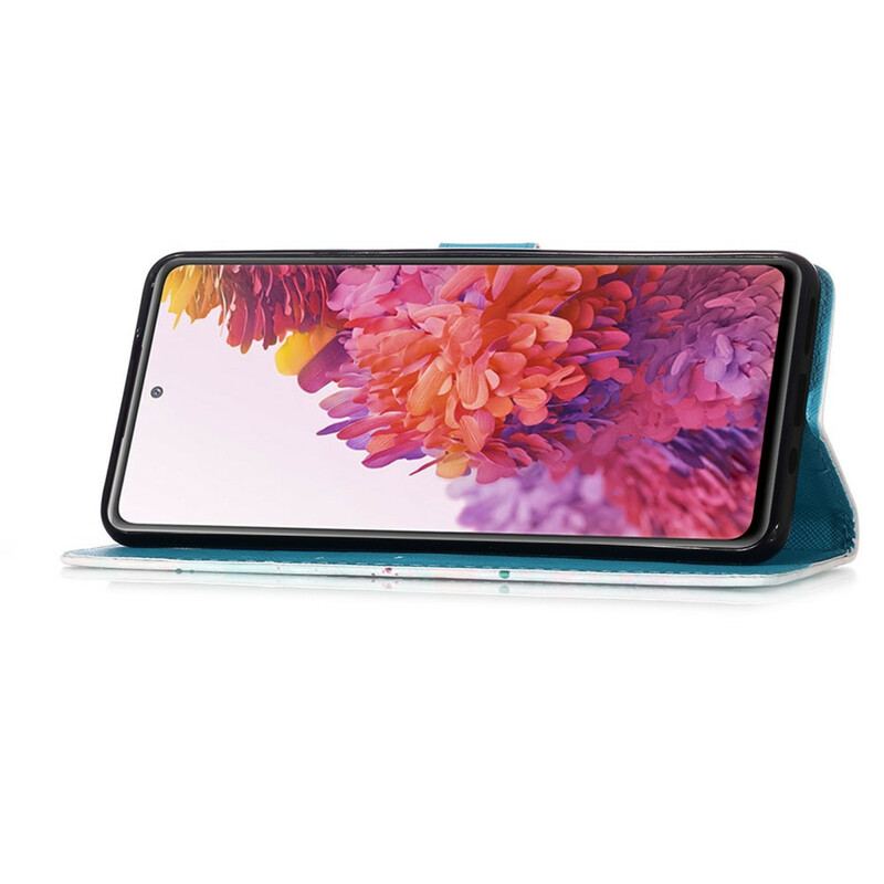 Capa Flip Para Samsung Galaxy S20 FE Apanhador De Sonhos Aquarela