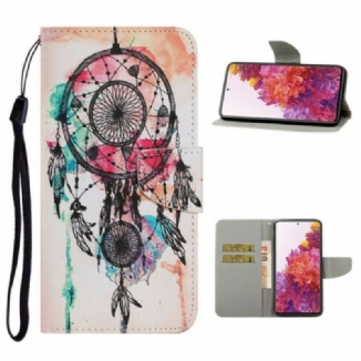 Capa Flip Para Samsung Galaxy S20 FE Aquarela Apanhador De Sonhos