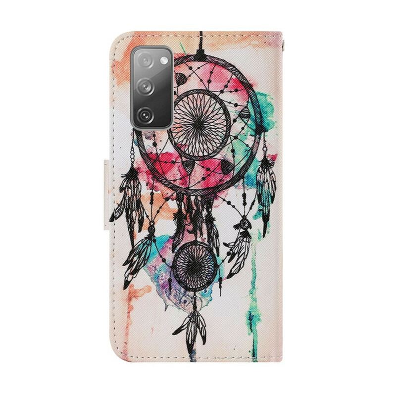 Capa Flip Para Samsung Galaxy S20 FE Aquarela Apanhador De Sonhos