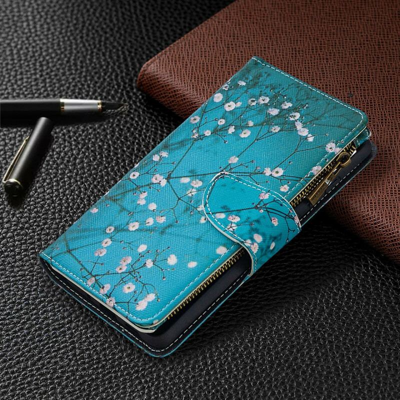 Capa Flip Para Samsung Galaxy S20 FE Bolso De Árvore Com Zíper