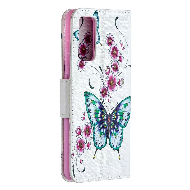 Capa Flip Para Samsung Galaxy S20 FE Borboletas Maravilhosas