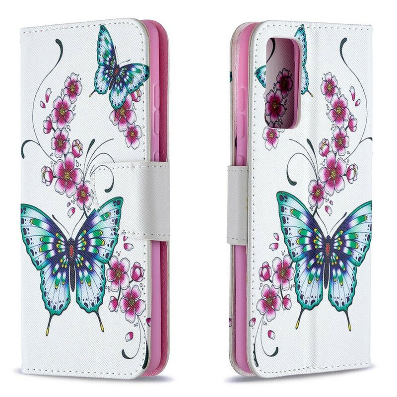 Capa Flip Para Samsung Galaxy S20 FE Borboletas Maravilhosas