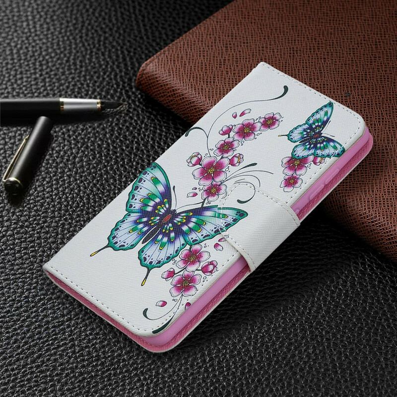 Capa Flip Para Samsung Galaxy S20 FE Borboletas Maravilhosas