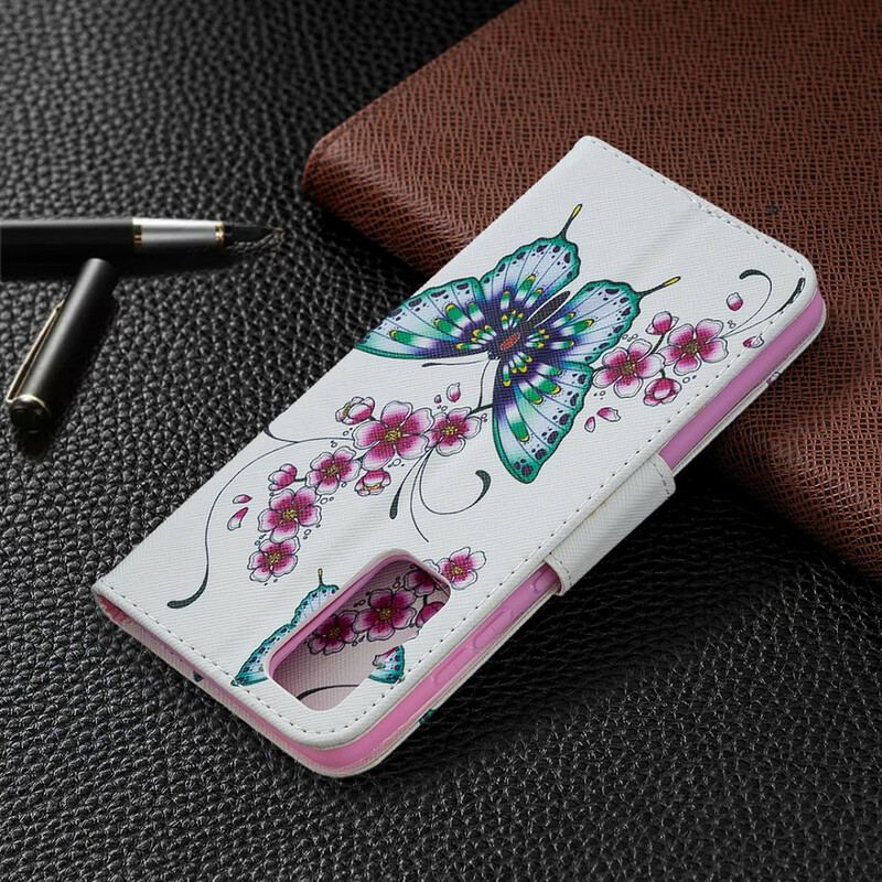 Capa Flip Para Samsung Galaxy S20 FE Borboletas Maravilhosas