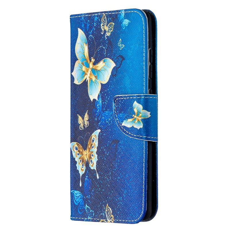 Capa Flip Para Samsung Galaxy S20 FE Borboletas Reis