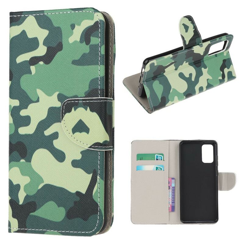 Capa Flip Para Samsung Galaxy S20 FE Camuflagem Militar