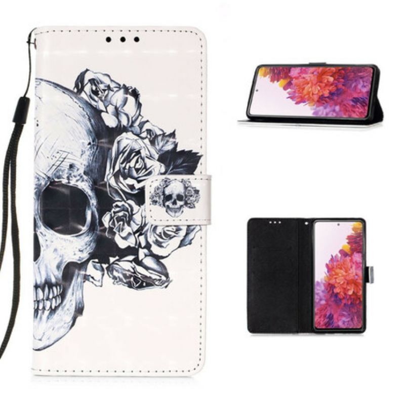 Capa Flip Para Samsung Galaxy S20 FE Caveira Florida