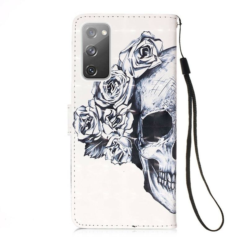 Capa Flip Para Samsung Galaxy S20 FE Caveira Florida