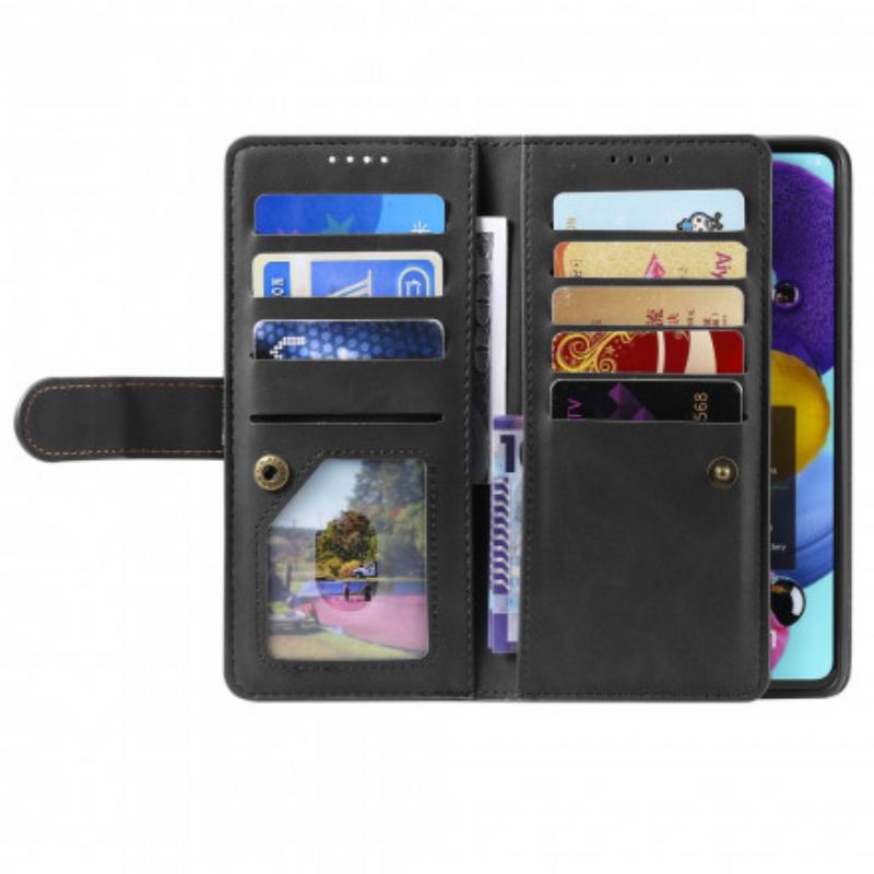 Capa Flip Para Samsung Galaxy S20 FE Contornos Reforçados Com Couro Sintético Em Dois Tons