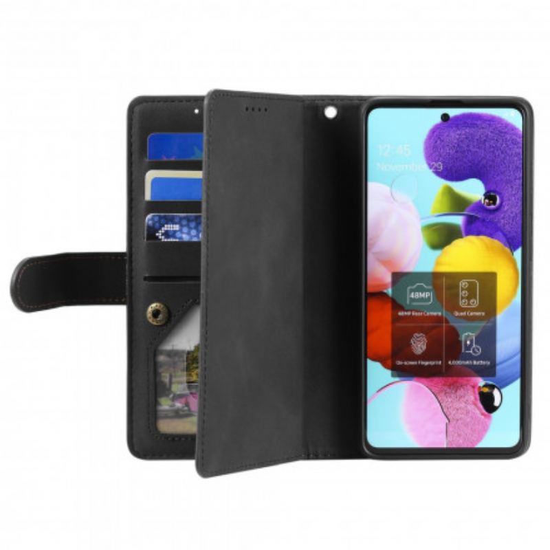 Capa Flip Para Samsung Galaxy S20 FE Contornos Reforçados Com Couro Sintético Em Dois Tons