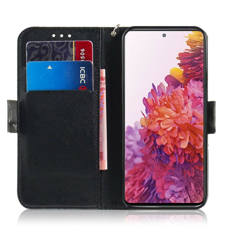 Capa Flip Para Samsung Galaxy S20 FE De Cordão Animais De Safári Tanga