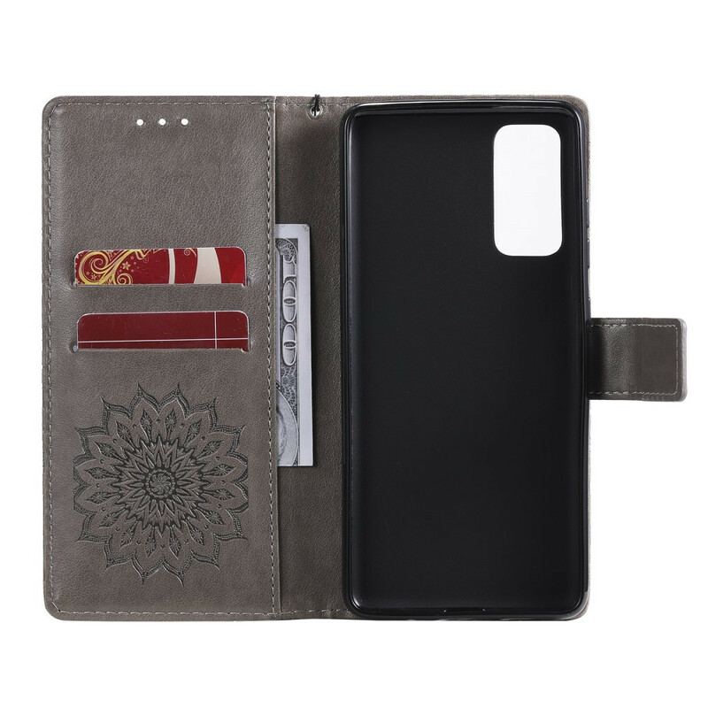 Capa Flip Para Samsung Galaxy S20 FE Flor Do Sol