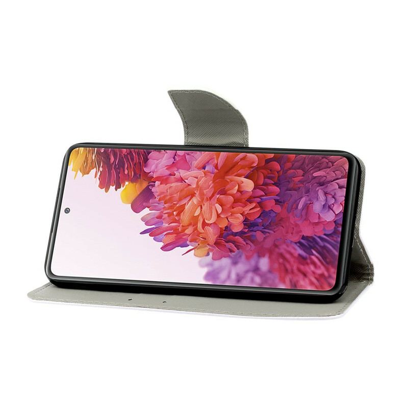 Capa Flip Para Samsung Galaxy S20 FE Lençóis Coloridos Com Cordão