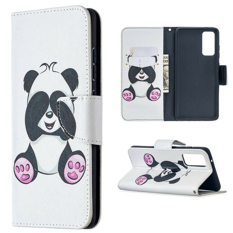 Capa Flip Para Samsung Galaxy S20 FE Panda Divertido