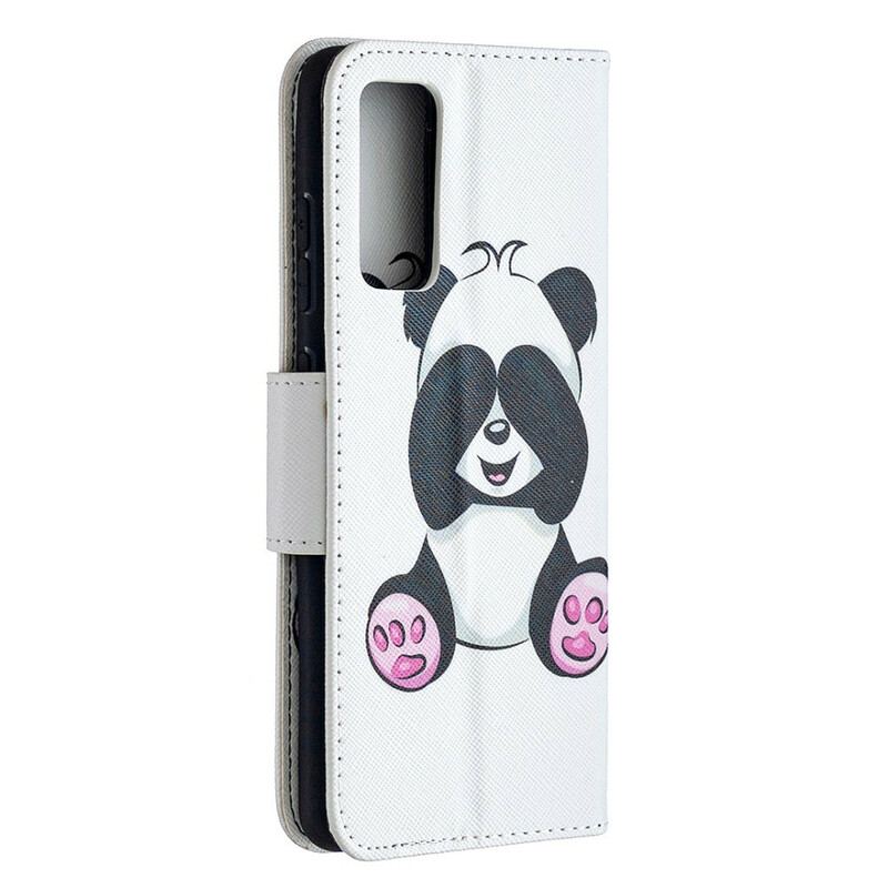 Capa Flip Para Samsung Galaxy S20 FE Panda Divertido