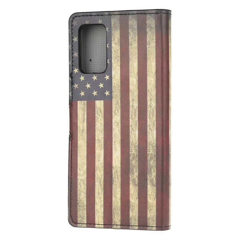 Capa Folio Para Samsung Galaxy S20 FE Bandeira Americana