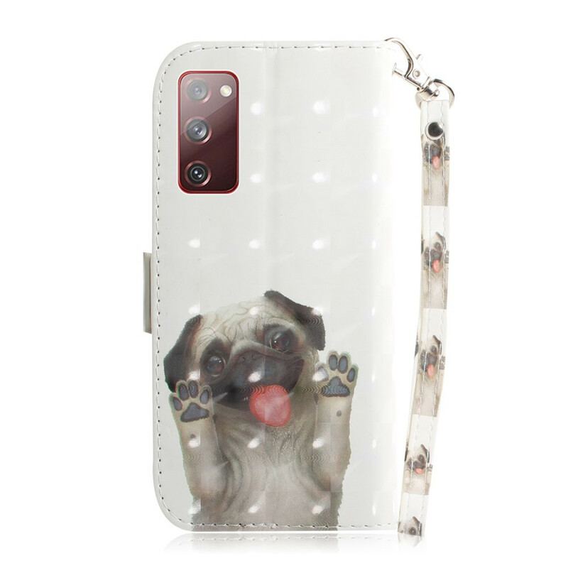 Capa Folio Para Samsung Galaxy S20 FE De Cordão Amo Minha Tanga De Cachorro