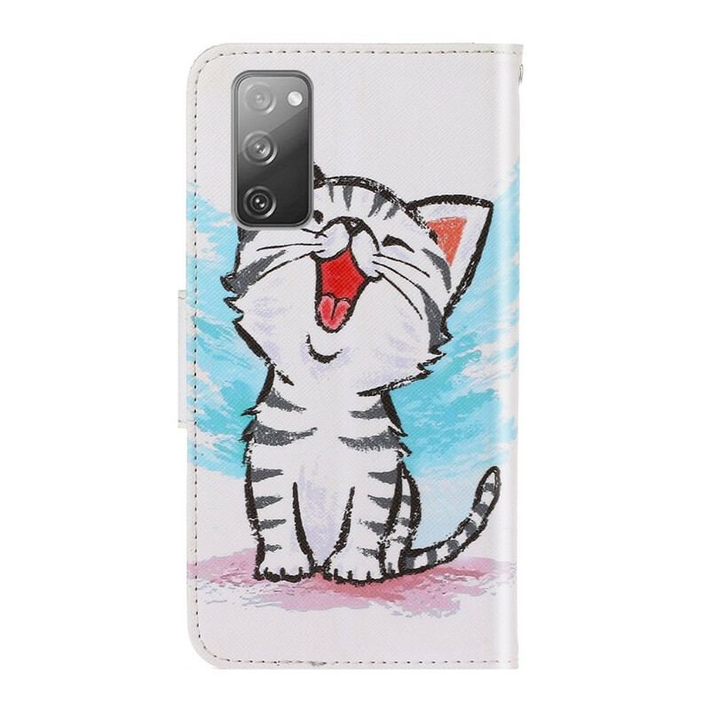 Capa Folio Para Samsung Galaxy S20 FE De Cordão Gatinho Cor Strappy