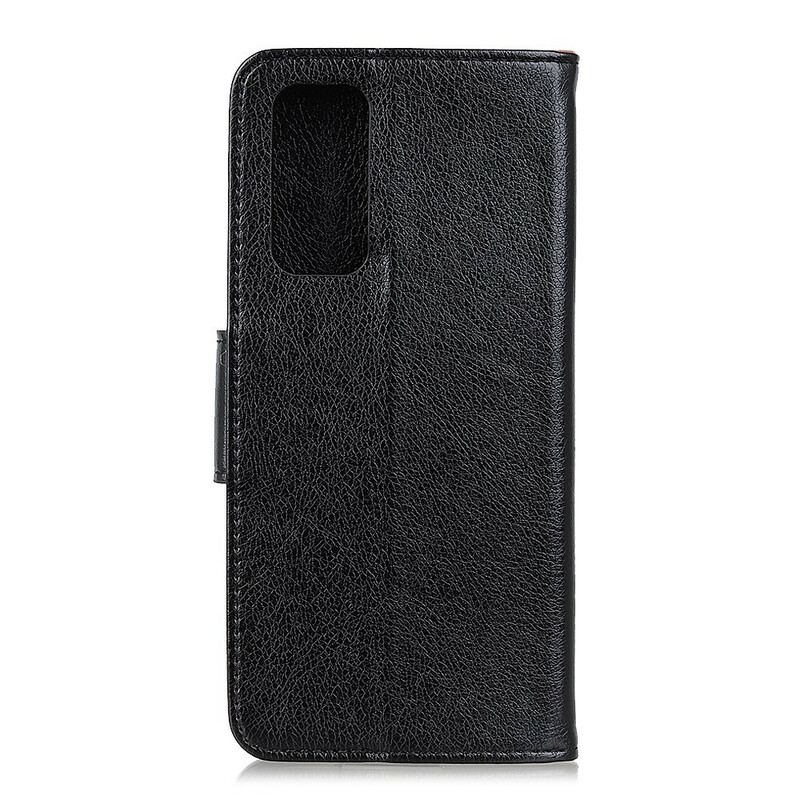 Capa Folio Para Samsung Galaxy S20 FE Couro Napa Rachado