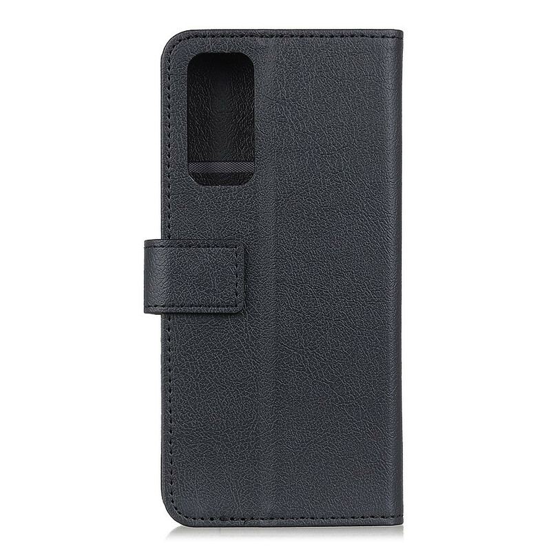 Capa Folio Para Samsung Galaxy S20 FE Efeito Couro Clássico