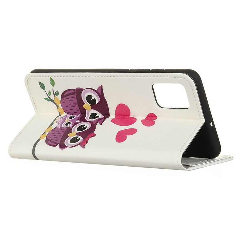 Capa Folio Para Samsung Galaxy S20 FE Família Coruja