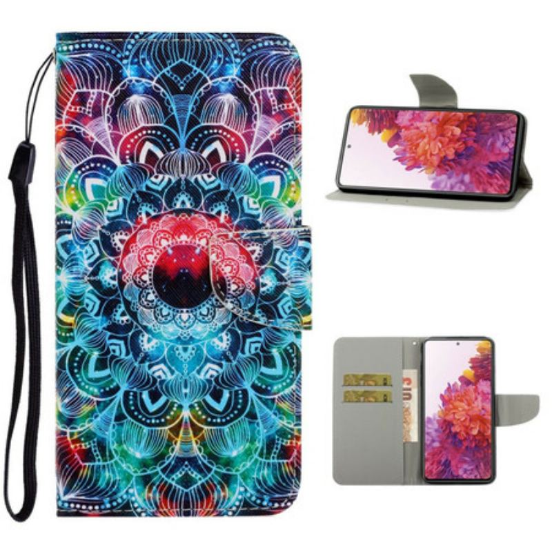 Capa Folio Para Samsung Galaxy S20 FE Mandala No Céu