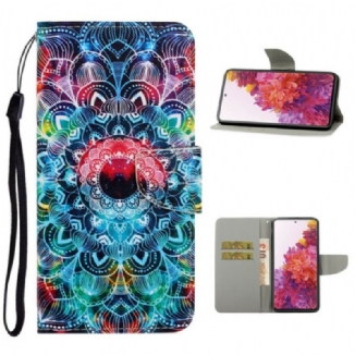 Capa Folio Para Samsung Galaxy S20 FE Mandala No Céu