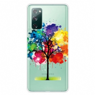 Capa Para Samsung Galaxy S20 FE Árvore Aquarela Perfeita