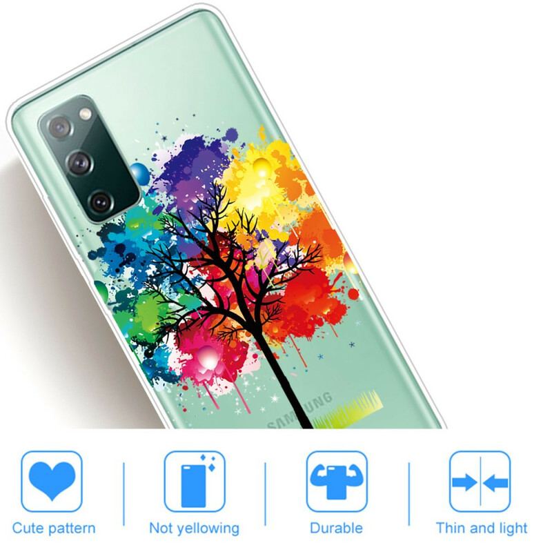 Capa Para Samsung Galaxy S20 FE Árvore Aquarela Perfeita