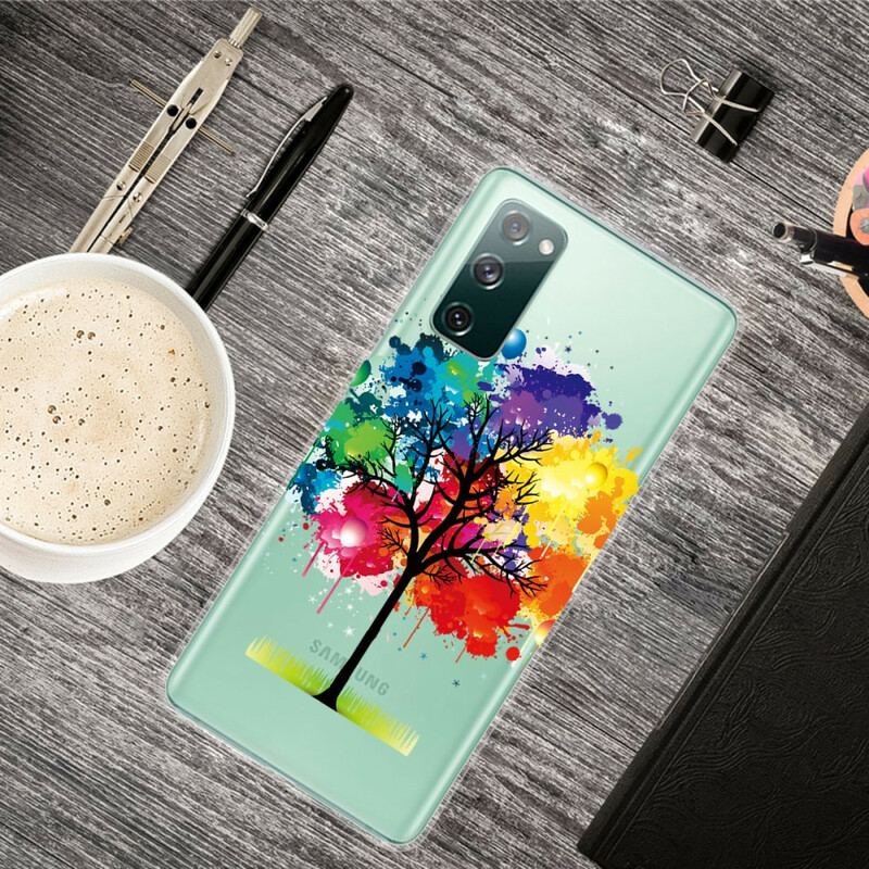 Capa Para Samsung Galaxy S20 FE Árvore Aquarela Perfeita